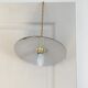 Pair of suspensions in black & white enamelled sheet metal
