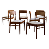 6 Danish chairs by Henning Kjaernulf in teak.