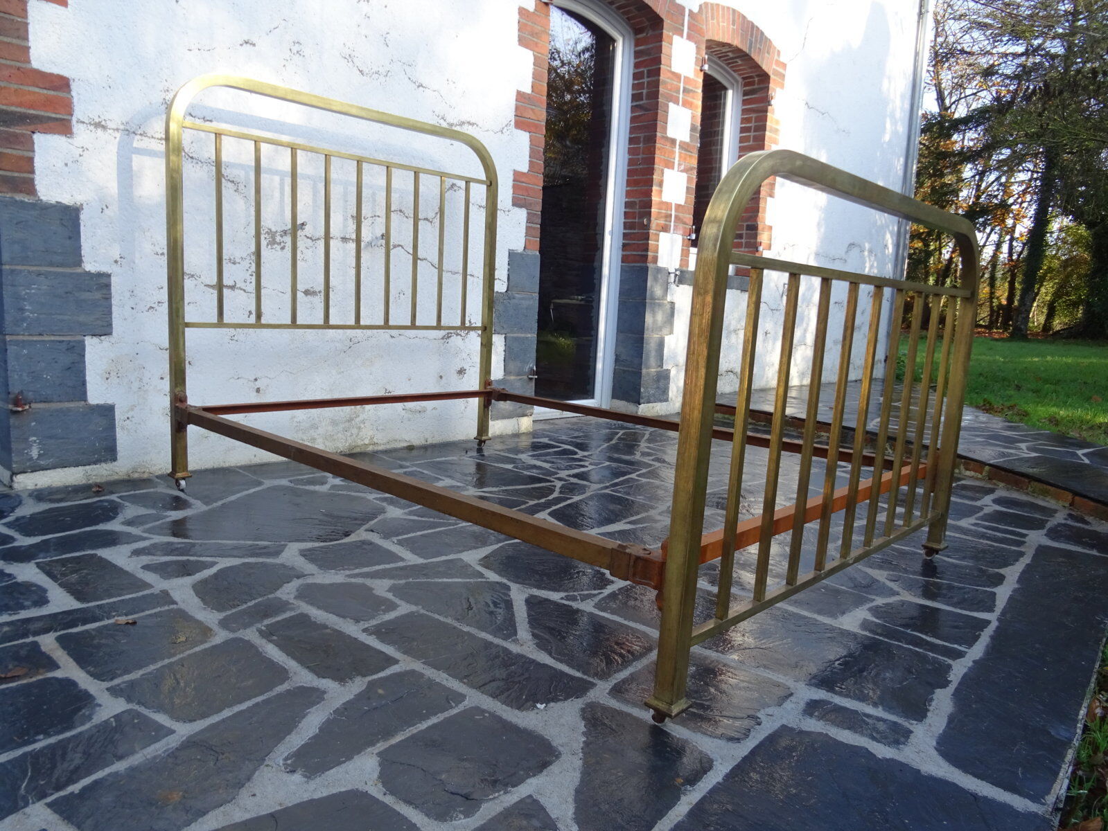 Double art brass art bed