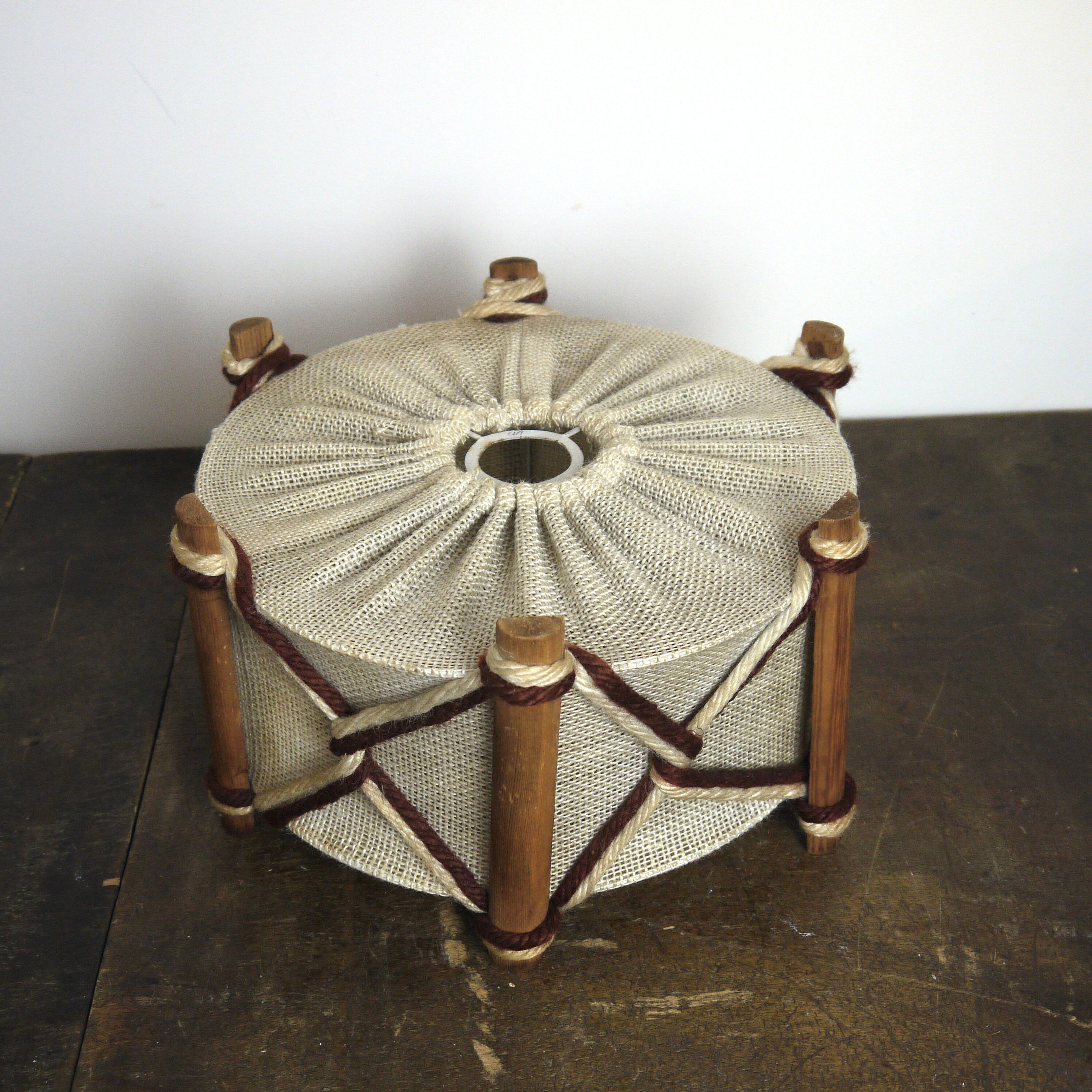 Wool and wood hanging