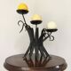 Bougeoir vintage feuillage en fer