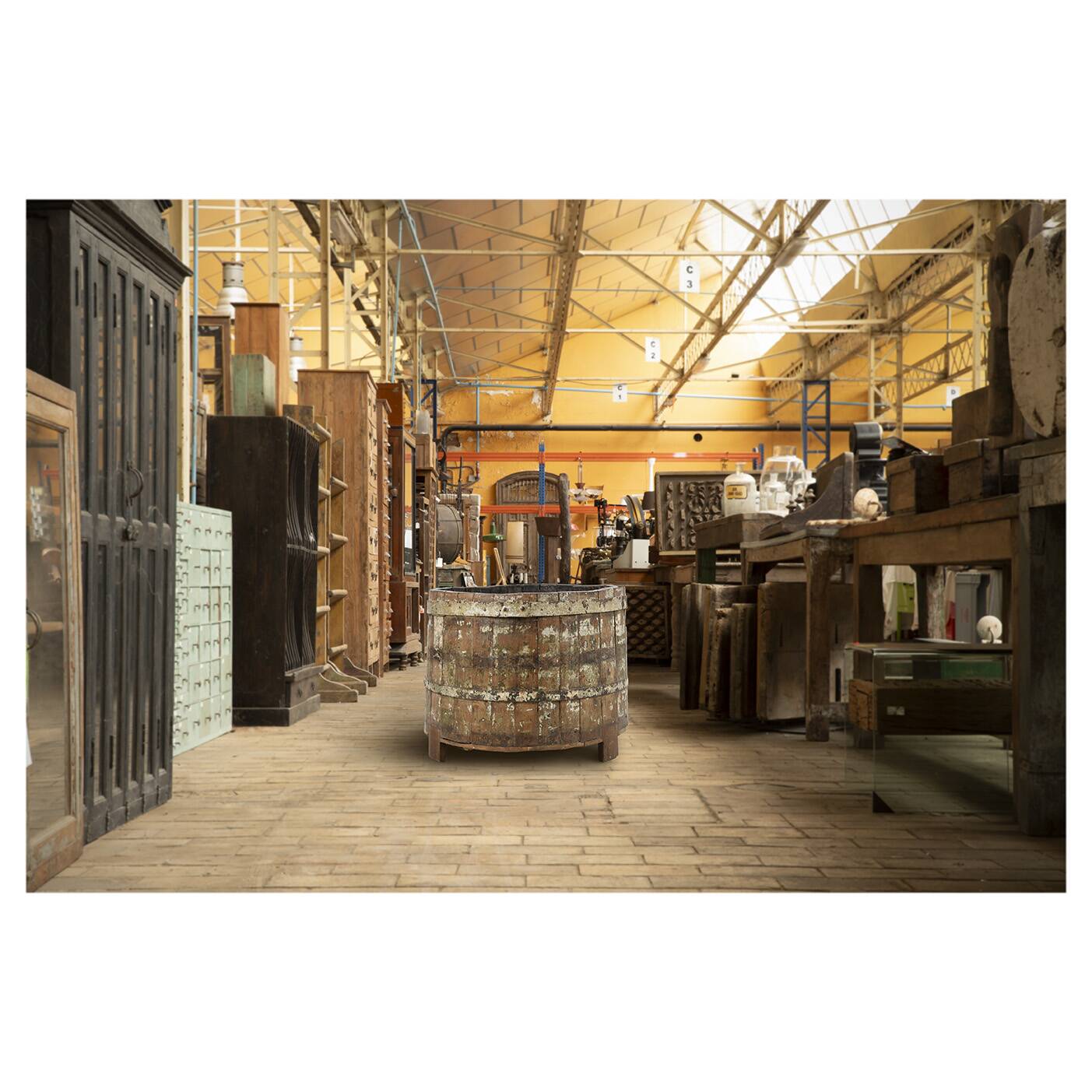 Weathered solid wood tray