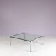 1960s coffee table with chrome frame and glass top by Hank Kwint for Metaform Netherlands