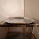 Plateau XXL Jean Couzon "Charleston 1925" en inox 18/10 et laiton