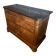 Commode Louis-Philippe noyer ronce plateau marbre noir — XIXe siècle
