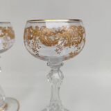 Pair of gilded Saint Louis crystal glasses, circa 1900.