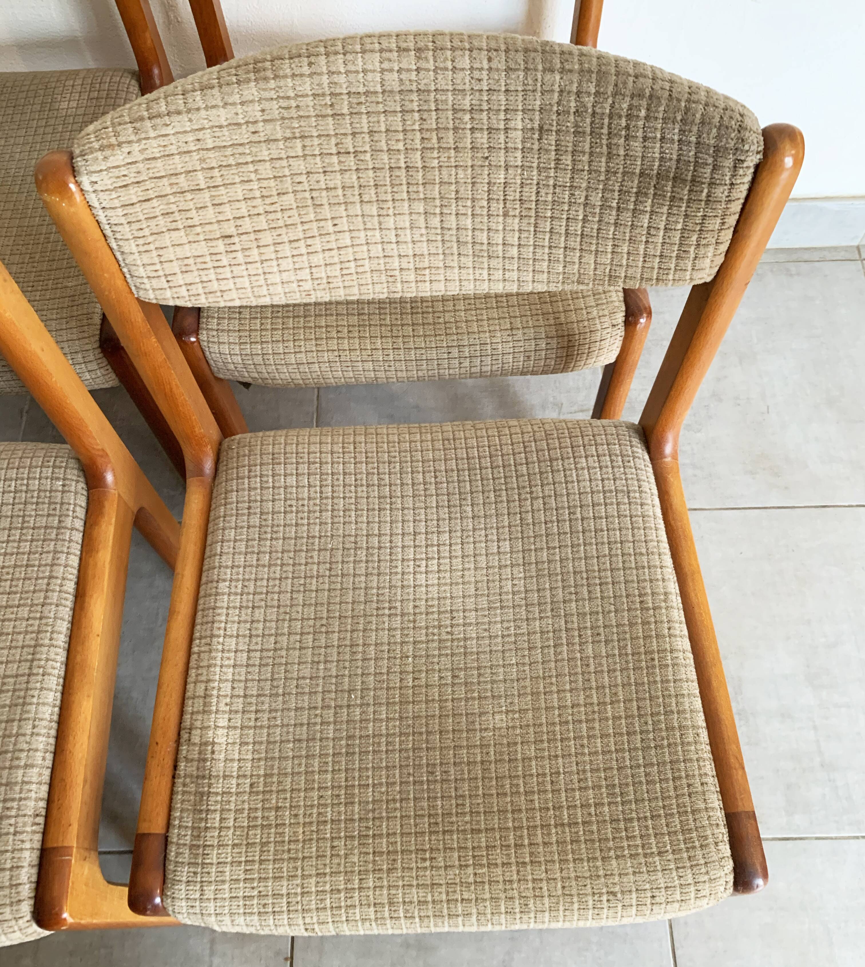 Set de 4 chaises vintage baumann des années 50