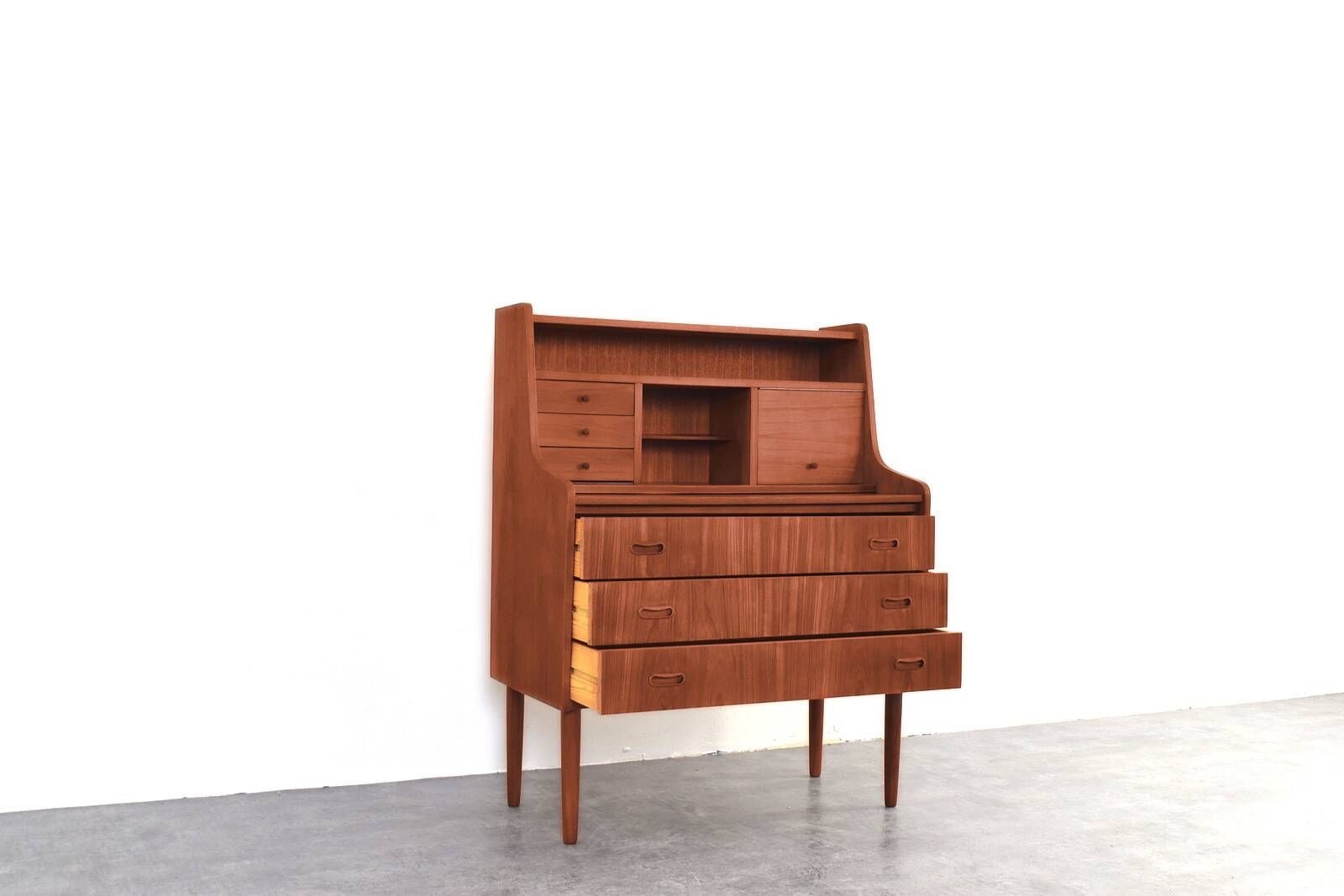 Mid-Century Danish Teak Secretary, 1960s.