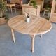 Oval solid cherry wood table with drop leaves + 2 extensions