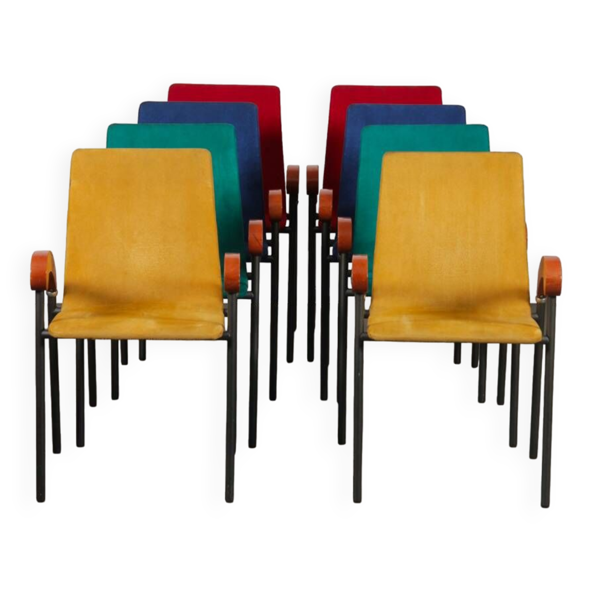 Suite de 8 chaises Pigalle par Caramia pour XO, 1990