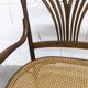 Fischel bench 1930 curved wood artisanal cane handmade