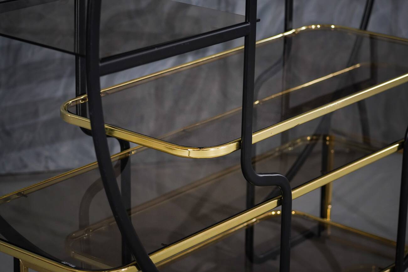 Étagère vintage Hollywood Regency, Italie, années 1970