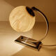 Table lamp art deco bauhaus, vintage 30s, opaline pink chrome