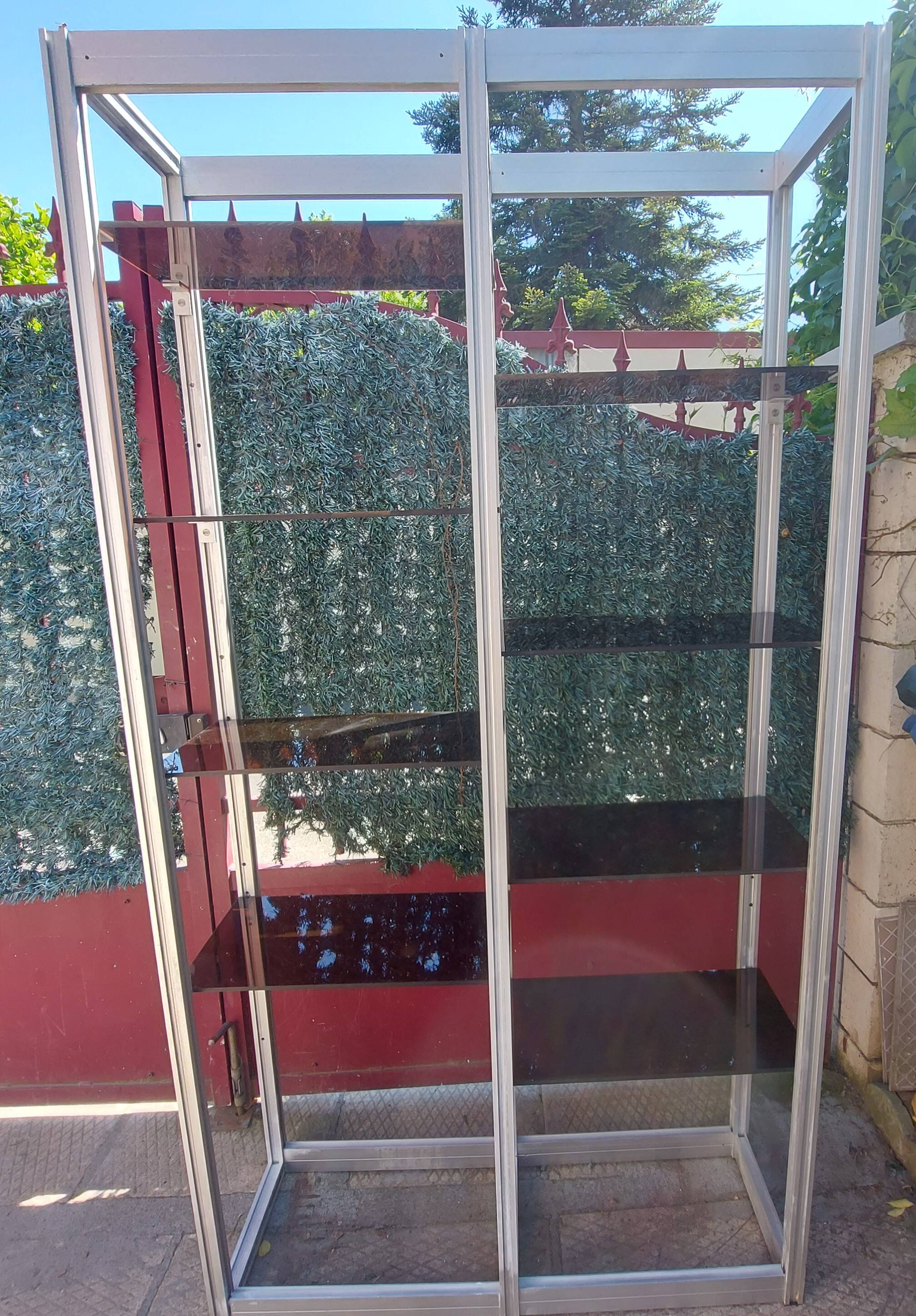 vintage 1980 aluminum shelf