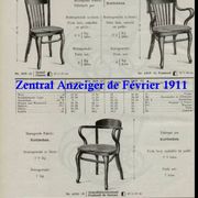 Thonet office chair No. 6150 from 1911, saddle wood seat - Bentwood -