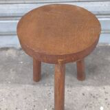 Solid oak tripod stool