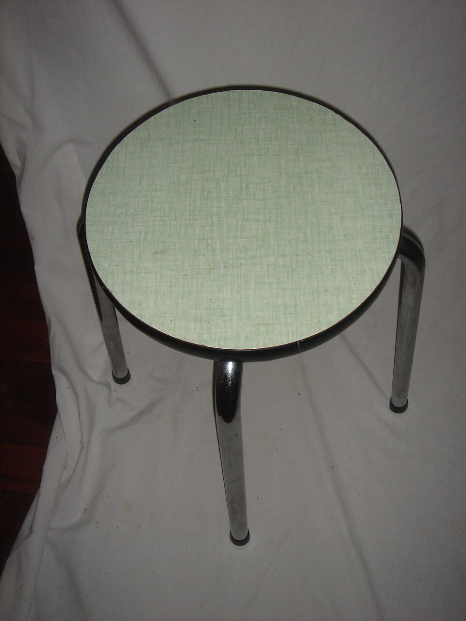 1965 Green or yellow formica stool