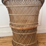 Fauteuil en osier vintage