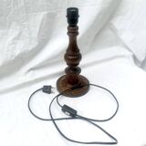 Old turned solid wood lamp base
