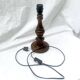 Antique turned solid wood lamp base