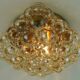 large mid century modern 1960's 1970's bubble amber glass CEILING LIGHT