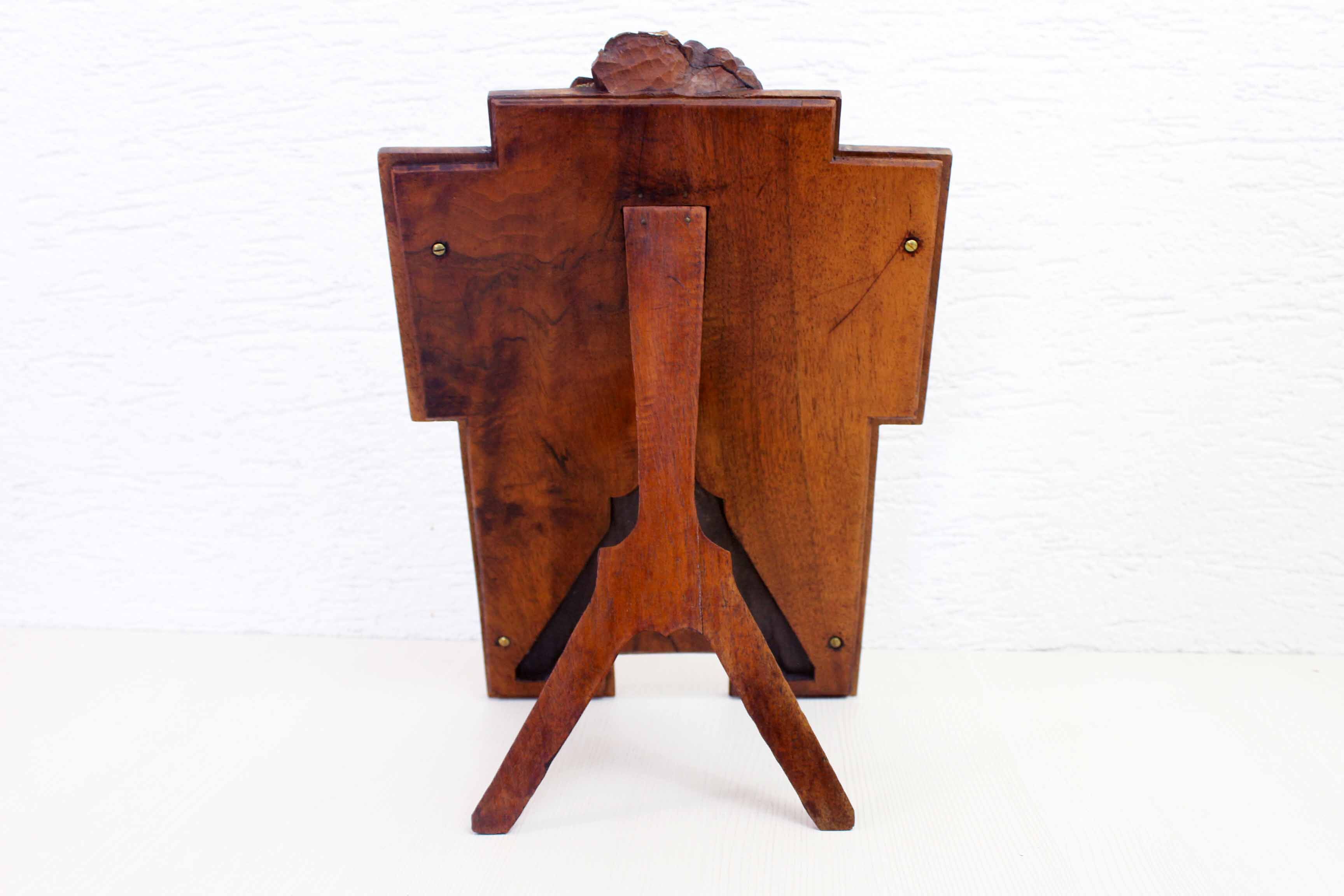 Ancient carved walnut frame mirror