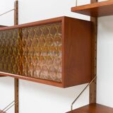 Danish Modern 5-Bay Modular Teak Wall Unit by Poul Cadovius for Cado, 1950s