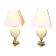 Paire de lampes, oeufs d'autruche