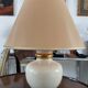 Lamp The Dolphin ceramic cracked white and gold 1970