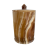 Candy in turned alabaster, caramel color, veined white 60/70