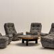 Orchidée modular lounge chairs by Michel Cadestin for Airborne, France
