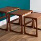 Retro teak 1960s g plan quadrille nest of coffee tables