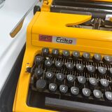 Machine à écrire ERIKA Modèle Daro Jaune Vintage
