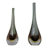 Murano Formia Glass Vases by Giuliani Mian for Fornace Mian, 1980s, Set of 2