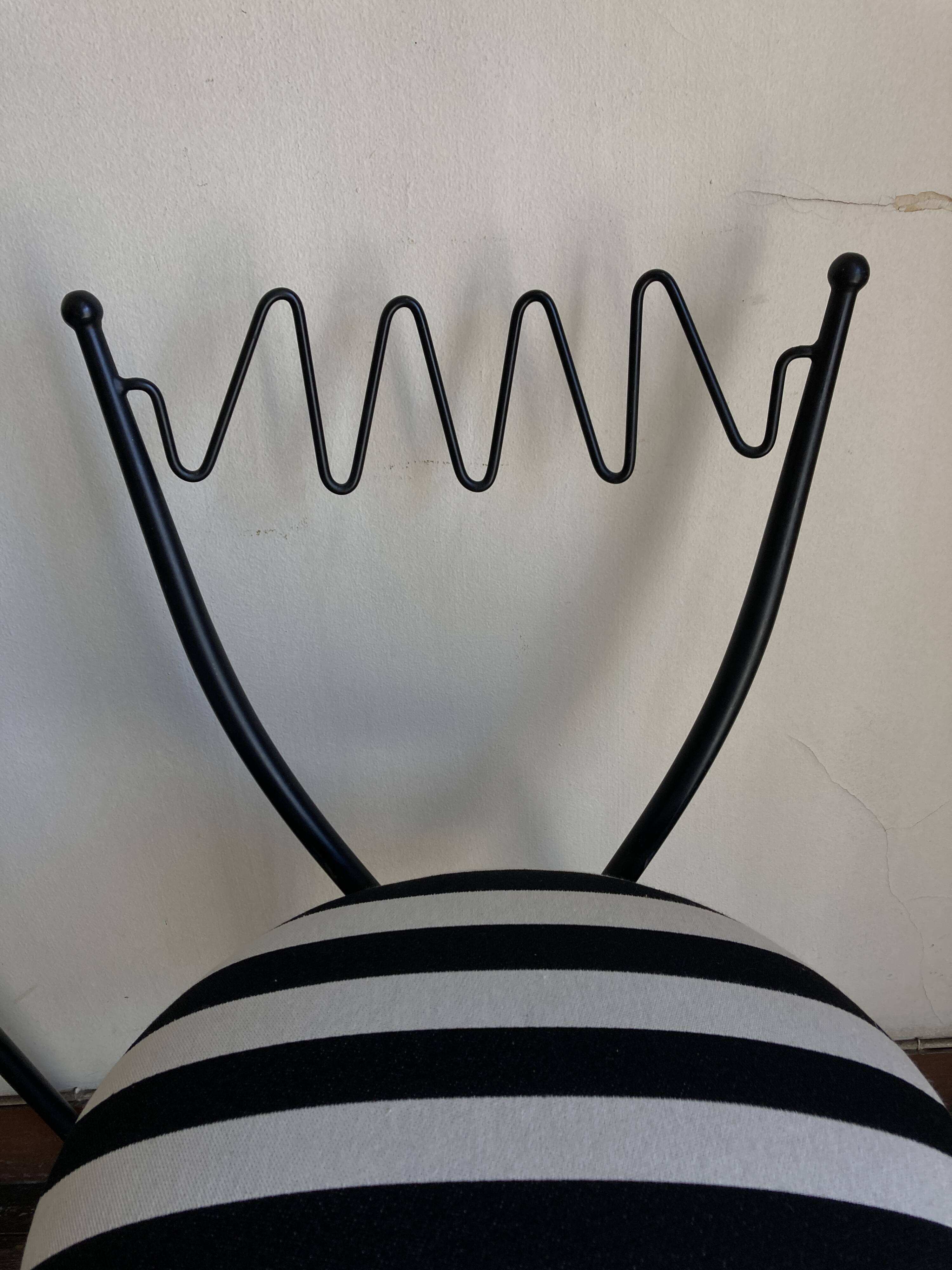 Pair of Barbarian chairs, Italian work, 1980 by Garouste & Bonetti.