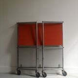 Serving industrial chrome metal wheeled library