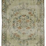 ONE-OF-A-KIND TURKISH HANDWOVEN VINTAGE RUG - RUSTIC VINTAGE CHARM 206X 109
