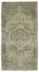 ONE-OF-A-KIND TURKISH HANDWOVEN VINTAGE RUG - RUSTIC VINTAGE CHARM 206X 109
