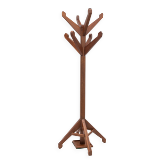 Teak coat rack