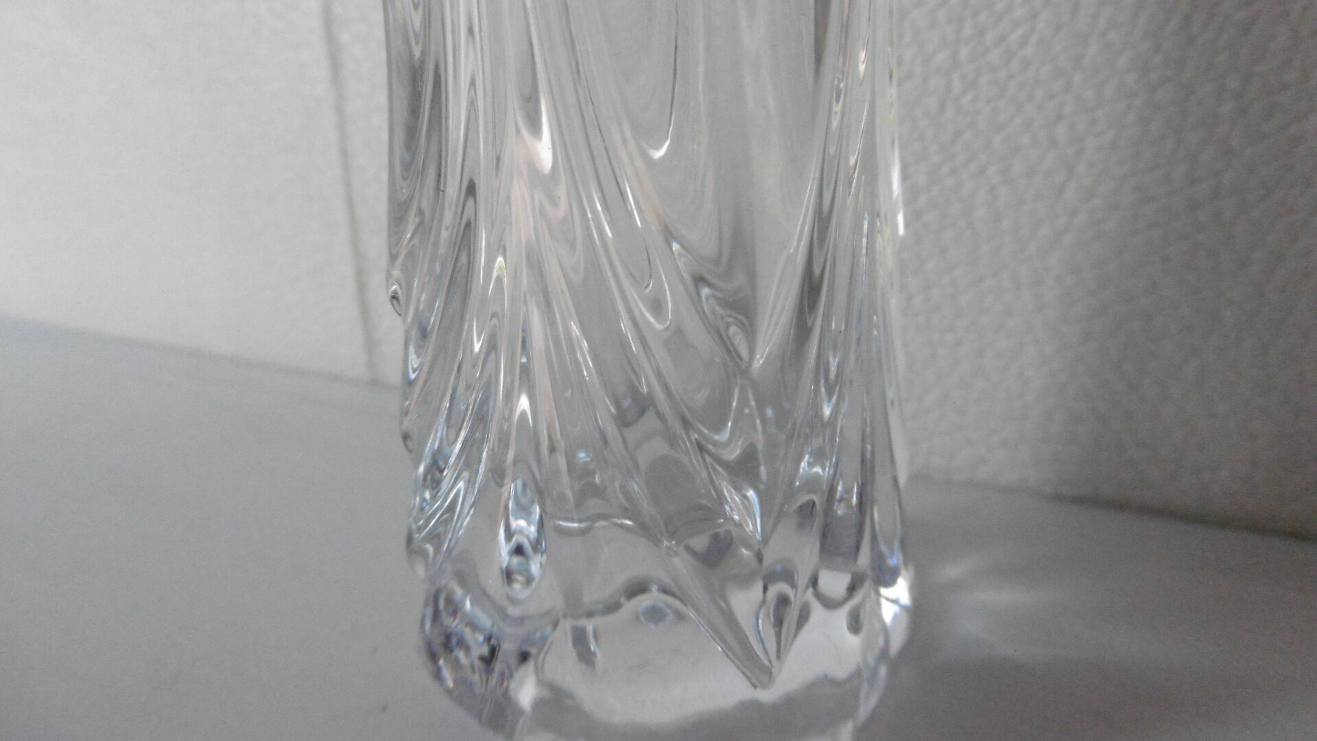 Cut crystal vase