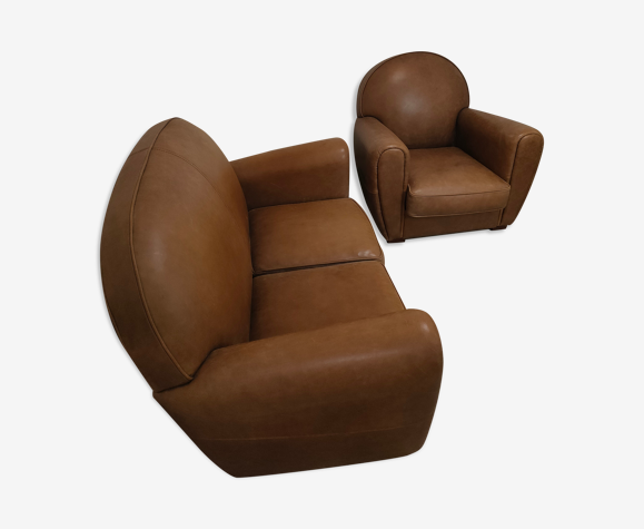 Lot armchair and sofa leathers club