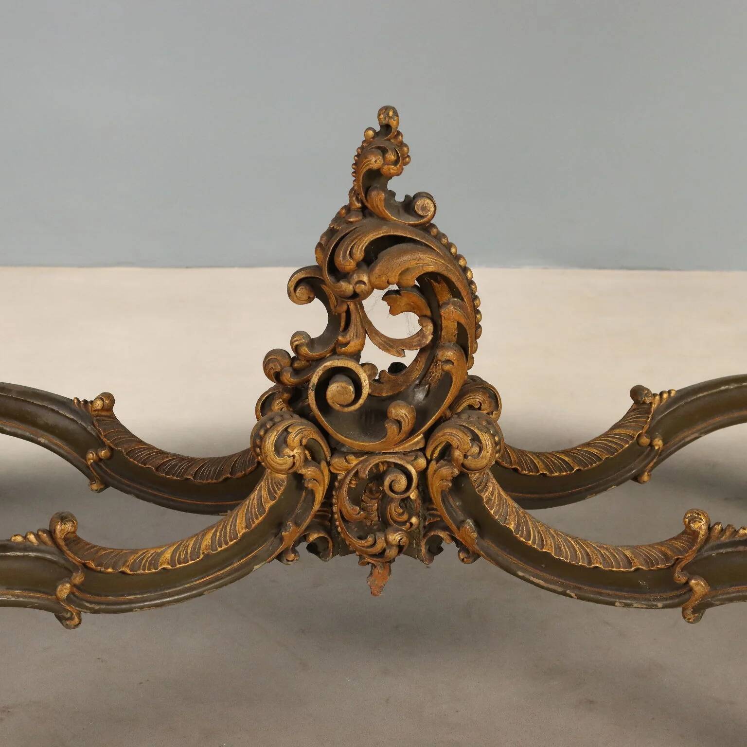 Baroque-style table in carved wood