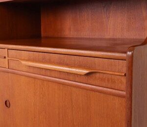 Danish design teak highboard, 1960s