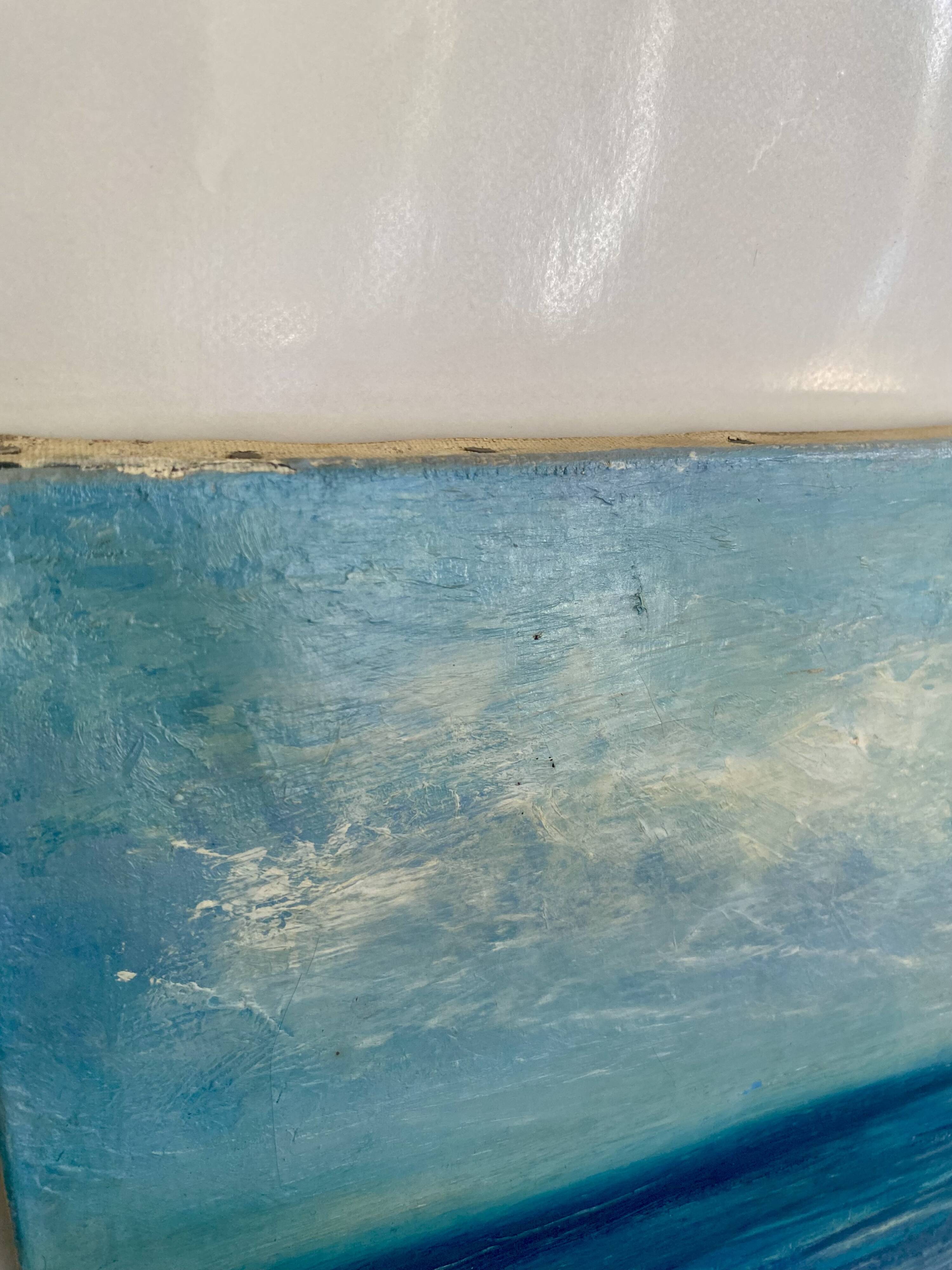 Tableau Huile sur toile plage de Sète  années 80