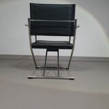 2 leather chrome folding chairs