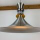 Scandinavian space age pendant lamp by Bent Nordsted for Lyskaer brushed steel 70s
