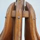 Brutalist teak wood lamp from the 1960s.