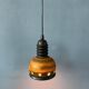 Brown ceramic pendant light Mid-Century, West Germany