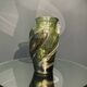 Grand vase en verre coloré vert, signé par Winnowski, Biot, France, années 1990