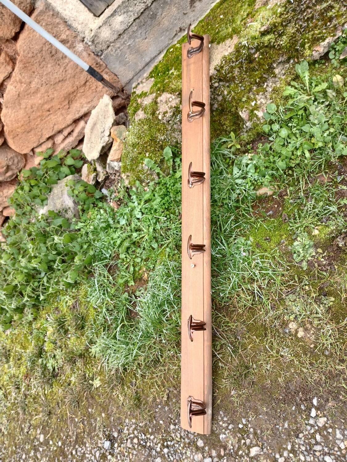 Antique wall coat rack